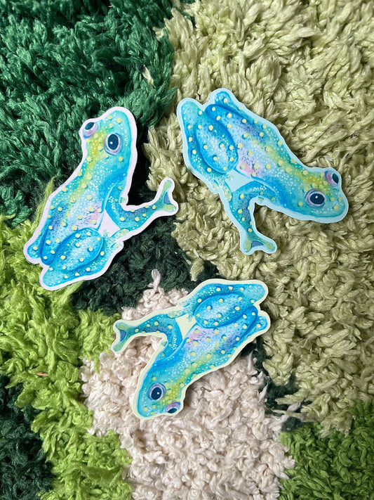 Set of 3 Frog Stickers and a Fairy Print