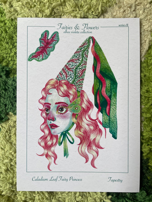Caladium Tapestry Fairy Print