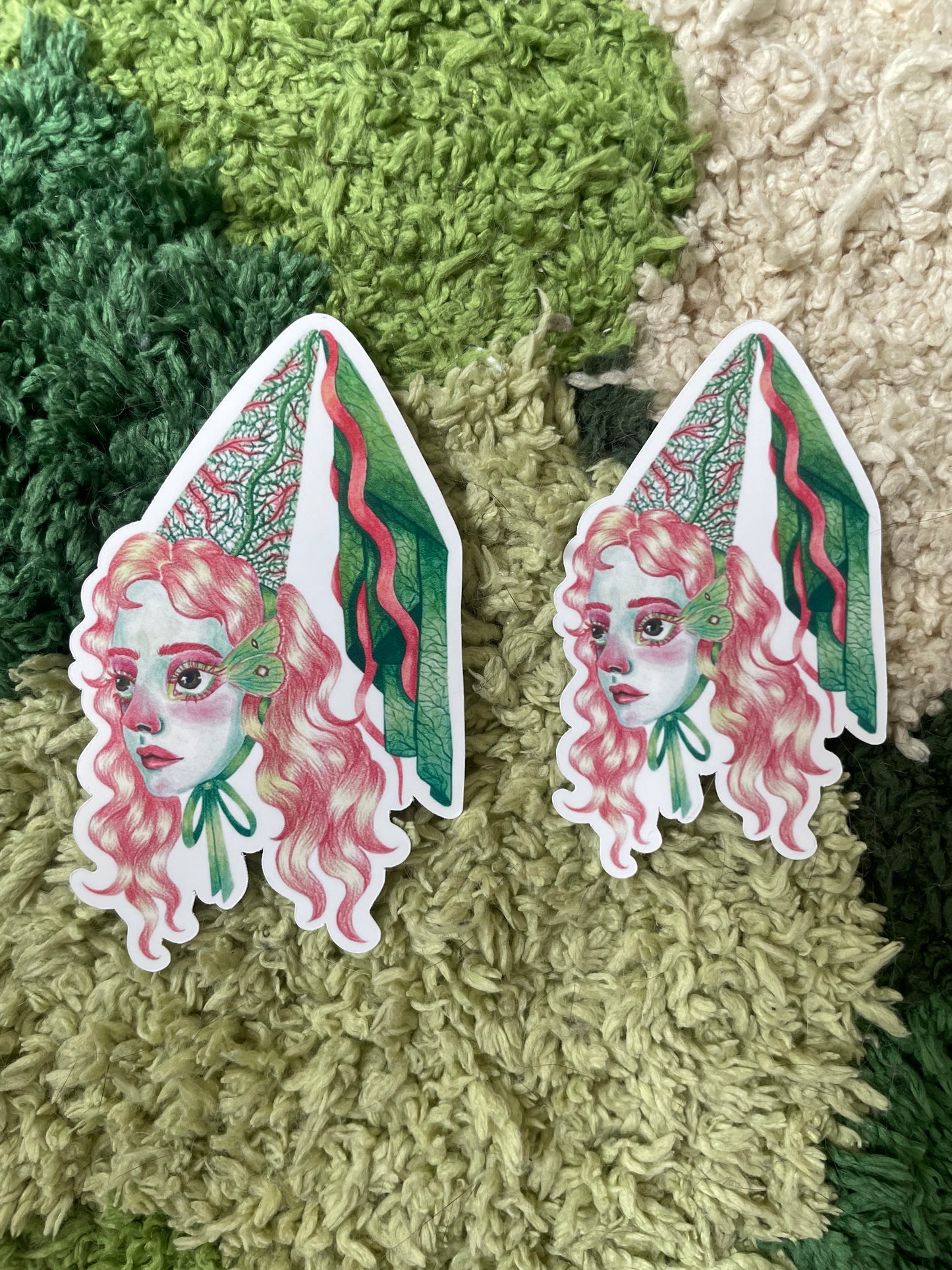 Set of 2 Caladium Fairy Stickers