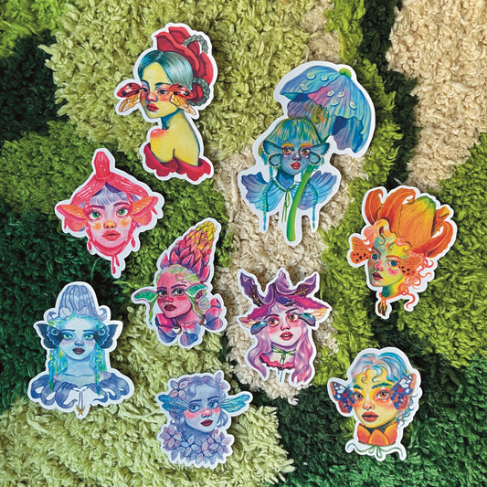 Fairies & Flowers series I Sticker Set