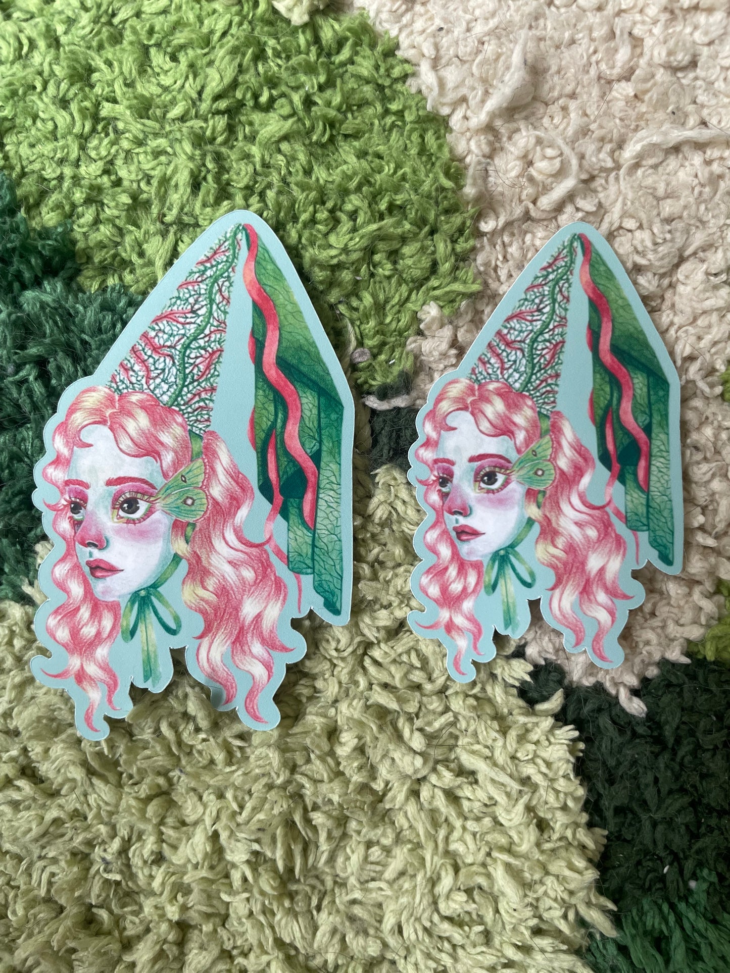 Set of 2 Caladium Fairy Stickers