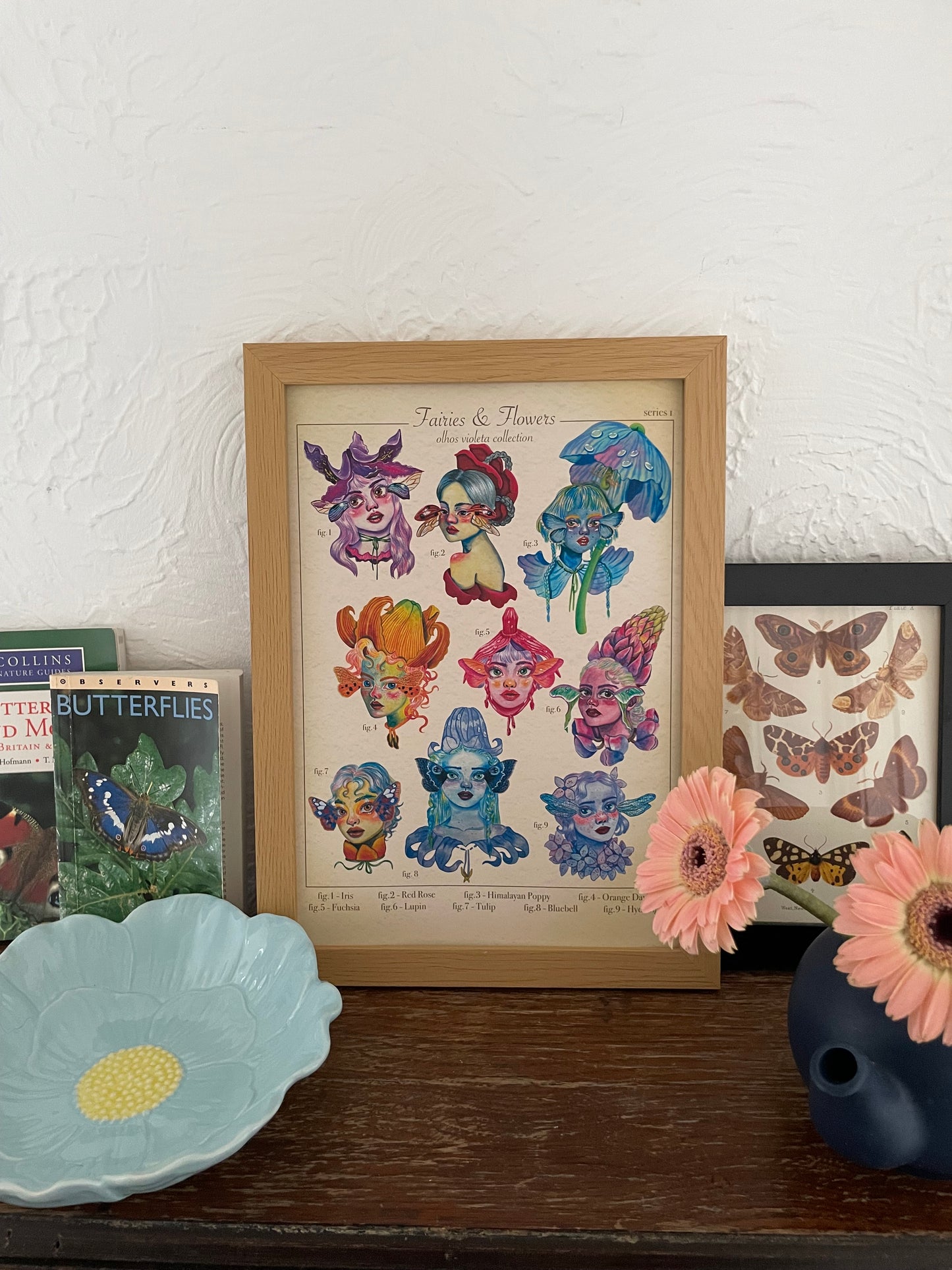 Fairies & Flowers series I Art Print
