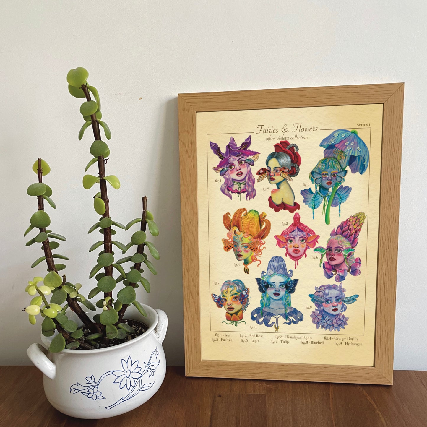 Fairies &Flowers series I Art Print