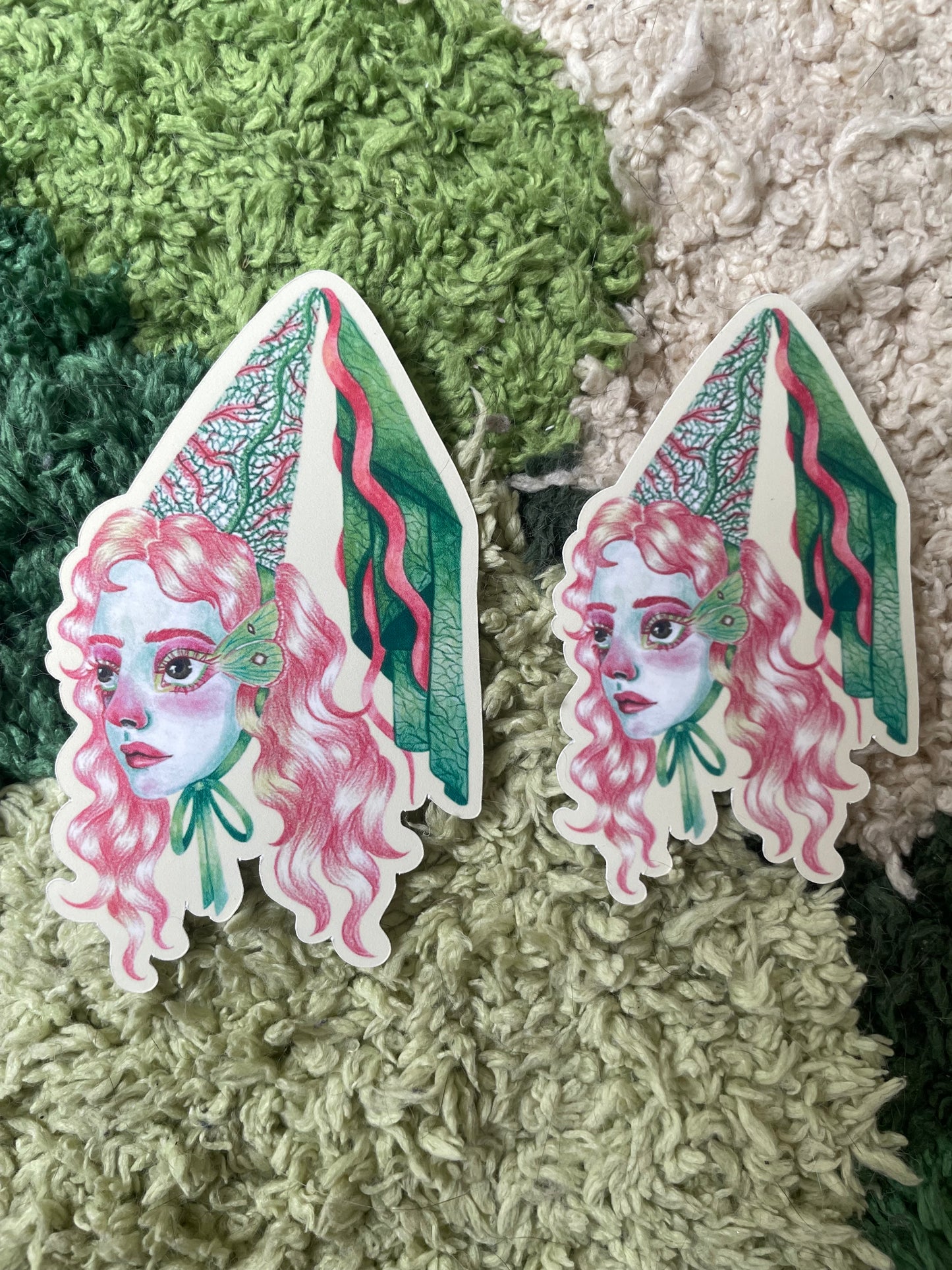 Set of 2 Caladium Fairy Stickers
